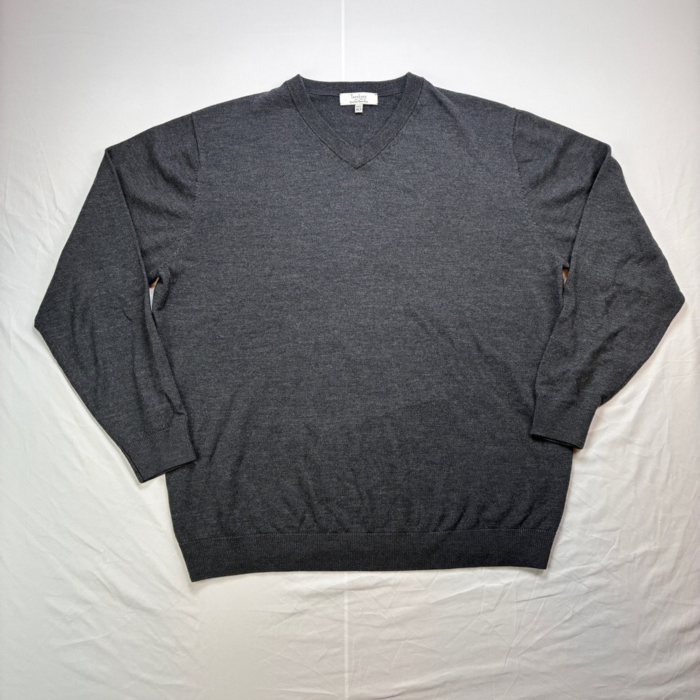 Turnbury Gray V-Neck Sweater for Men